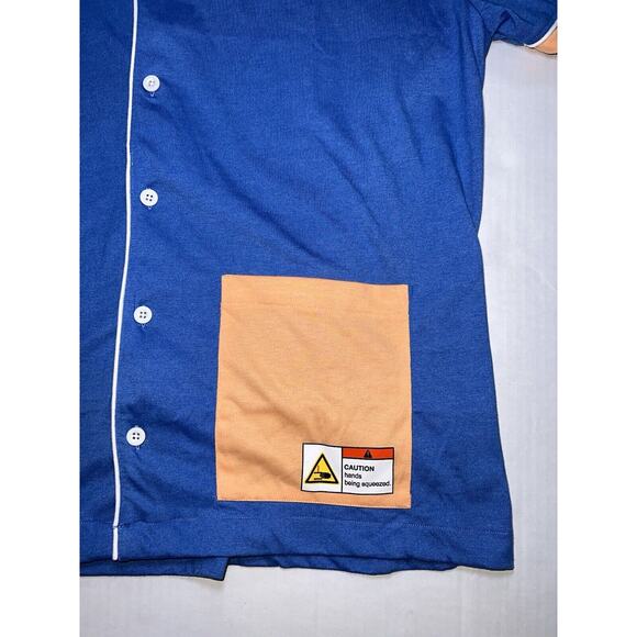 Knickerbocker Vintage Design Shirt Mens Size XXL Blue Lemon Tony Retro Button Up - Picture 4 of 16